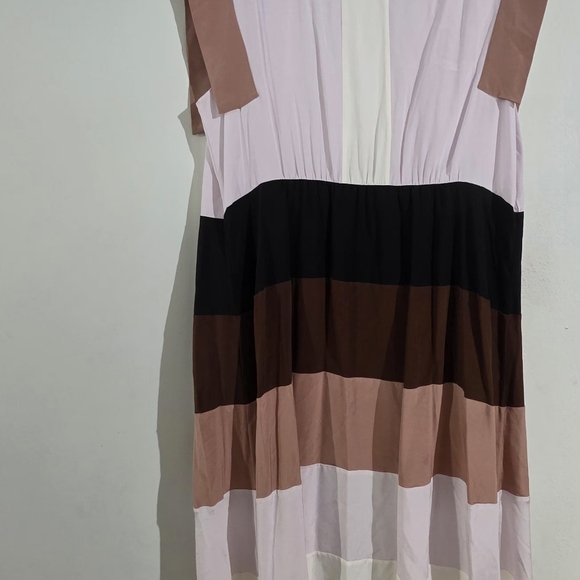 Diane von Furstenberg Ingrid Colour-Block Crepe De Chine Wrap Dress In Multicolo - Picture 3 of 14